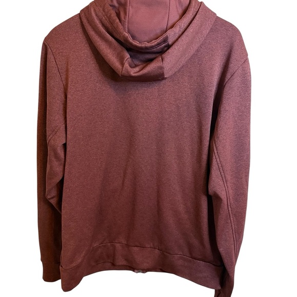 The North Face | Rust Zip-Up Hoodie with Green Camo Logo | Sz M - Picture 2 of 5